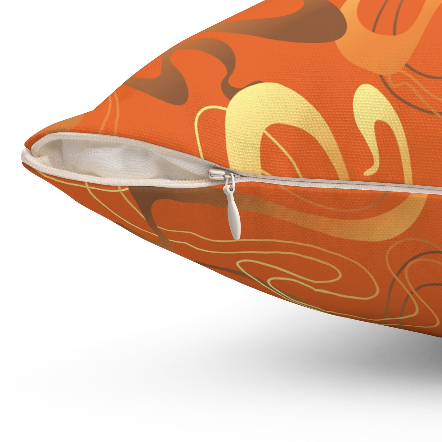 Burnt Orange Pattern Throw Pillow