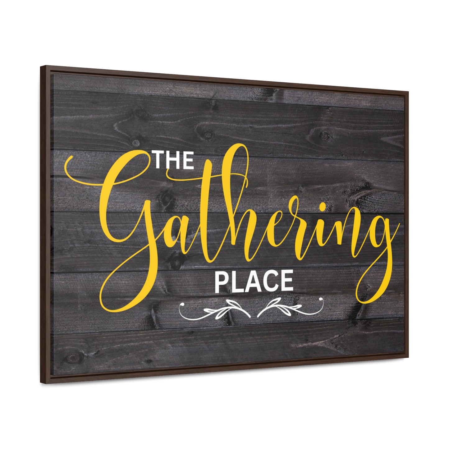 Christian Wall Art: The Gathering Place (Floating Frame)