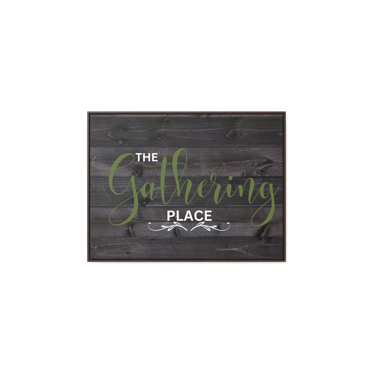 Christian Wall Art: The Gathering Place (Floating Frame)