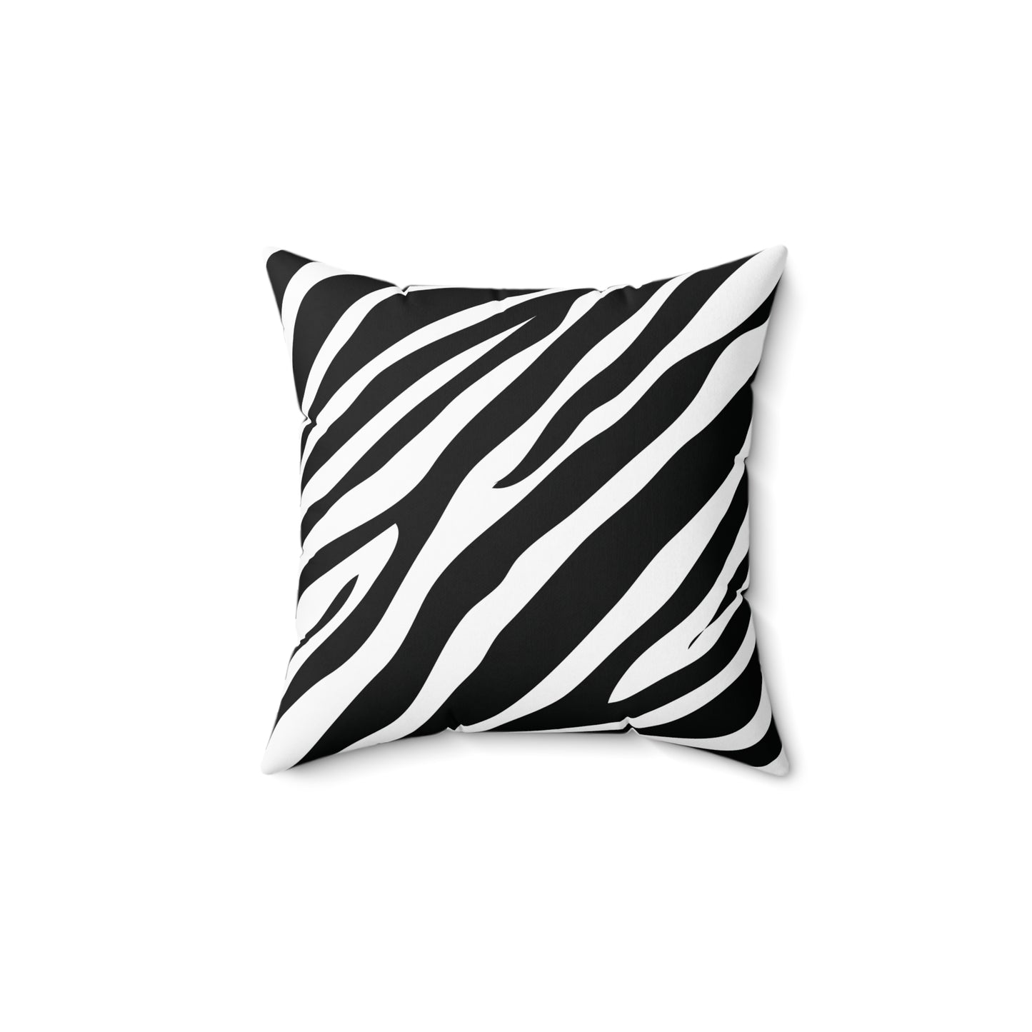 Zebra Print White Throw Pillow