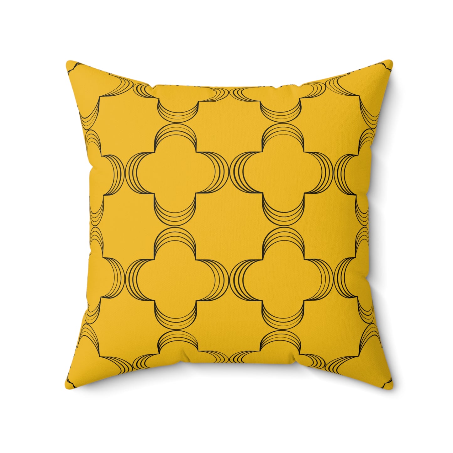 Geometric Gold (Matching The Gathering Place) Throw Pillow