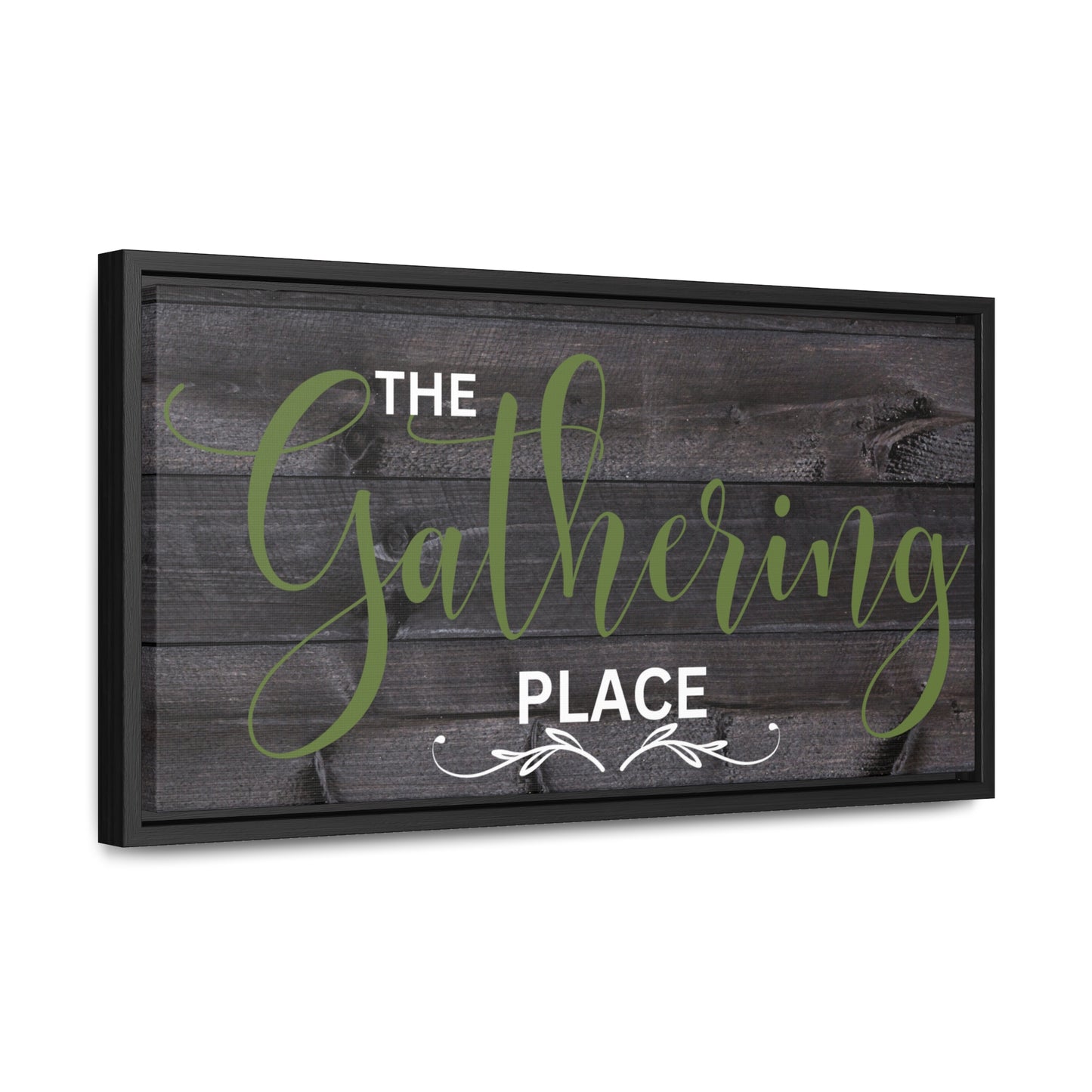 Christian Wall Art: The Gathering Place (Floating Frame)