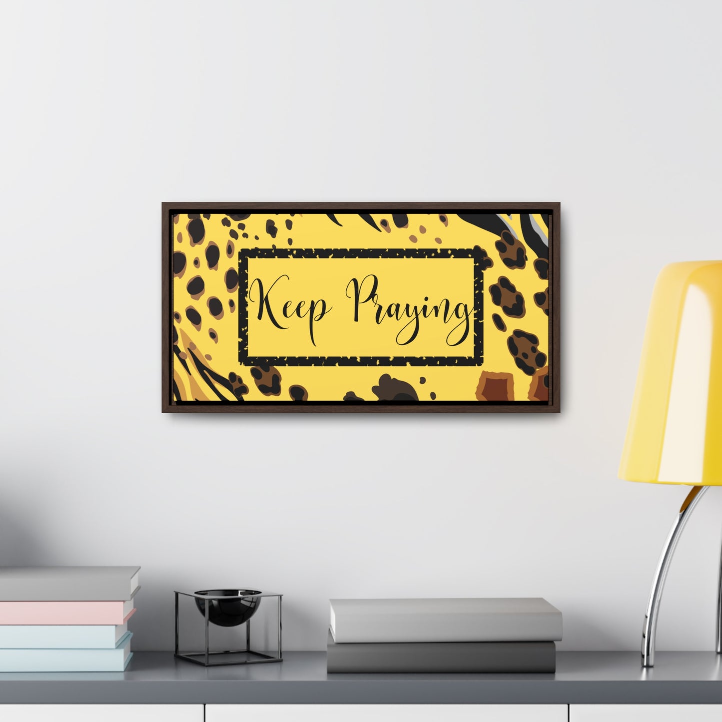 Christian Wall Art: Keep Praying (Floating Frame)