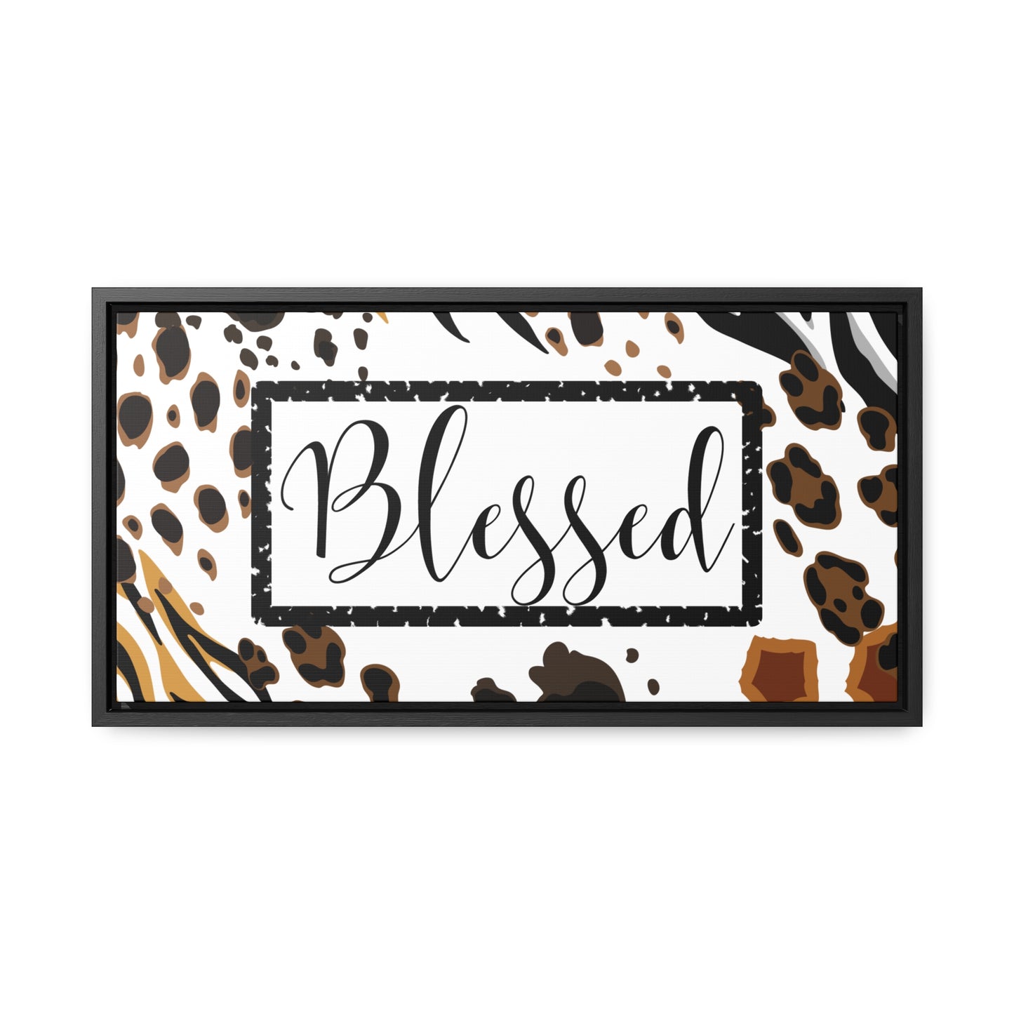 Christian Wall Art: Blessed (Floating Frame)