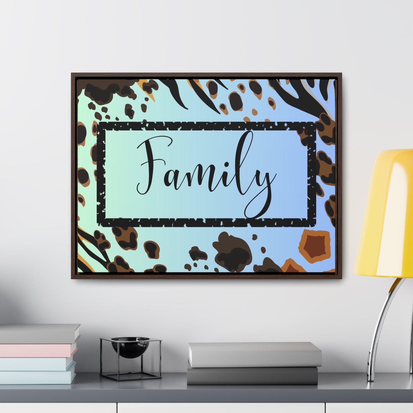 Christian Wall Art: Family (Floating Frame)