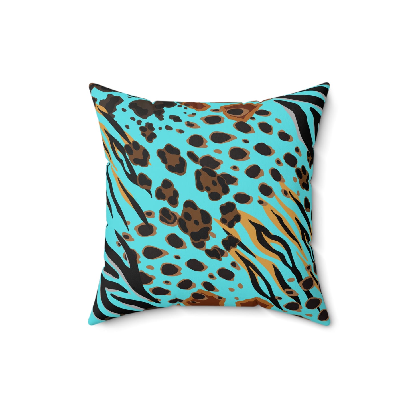 Animal Print Turquoise Pillow