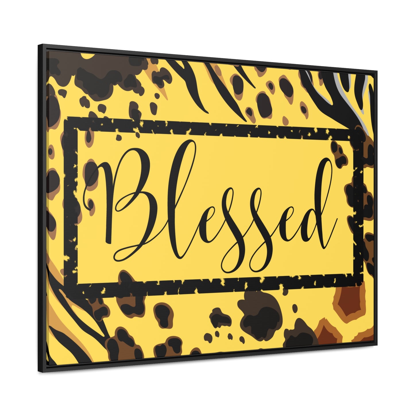 Christian Wall Art: Blessed (Floating Frame)