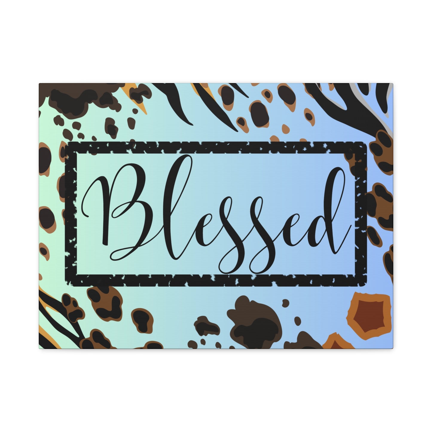 Christian Wall Art: Blessed (Wood Frame Ready to Hang)