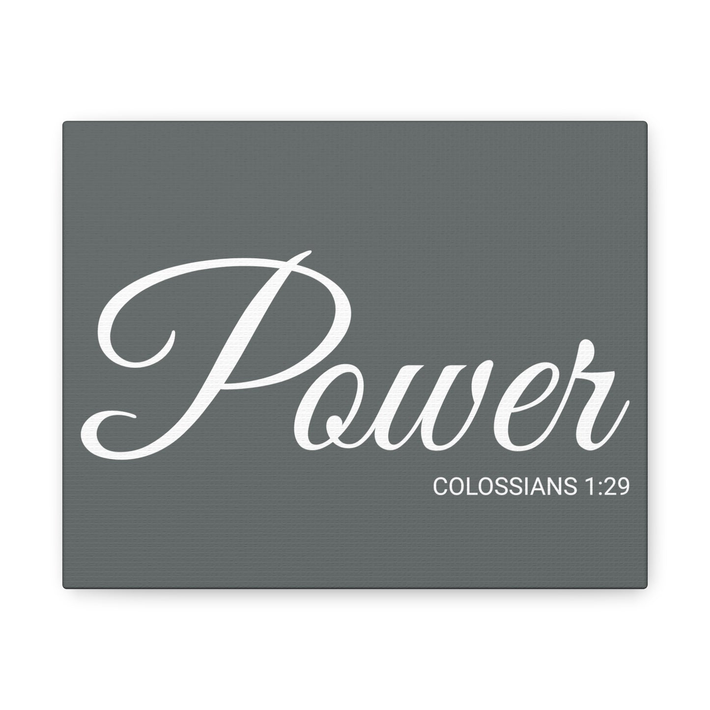 Christian Wall Art "Power" Verse Colossians 1:29 Ready to Hang Unframed