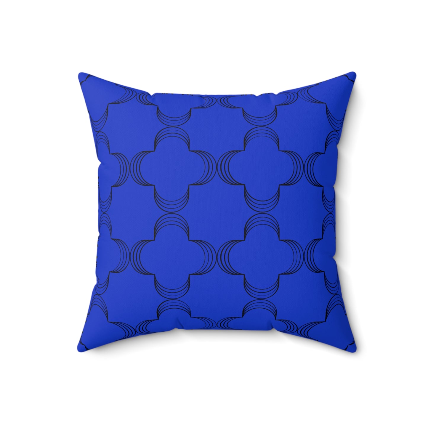 Geometric Cobalt Blue (Matching The Gathering Place) Throw Pillow