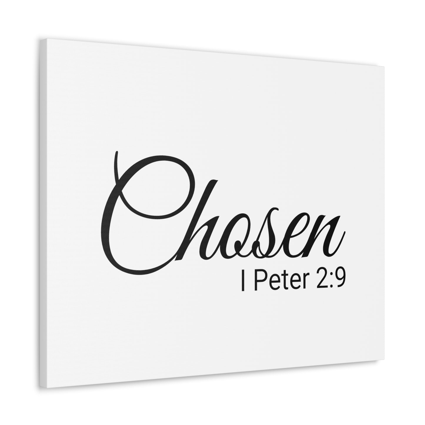 Christian Wall Art "Chosen" Verse I Peter 2:9 - Ready to Hang Unframed