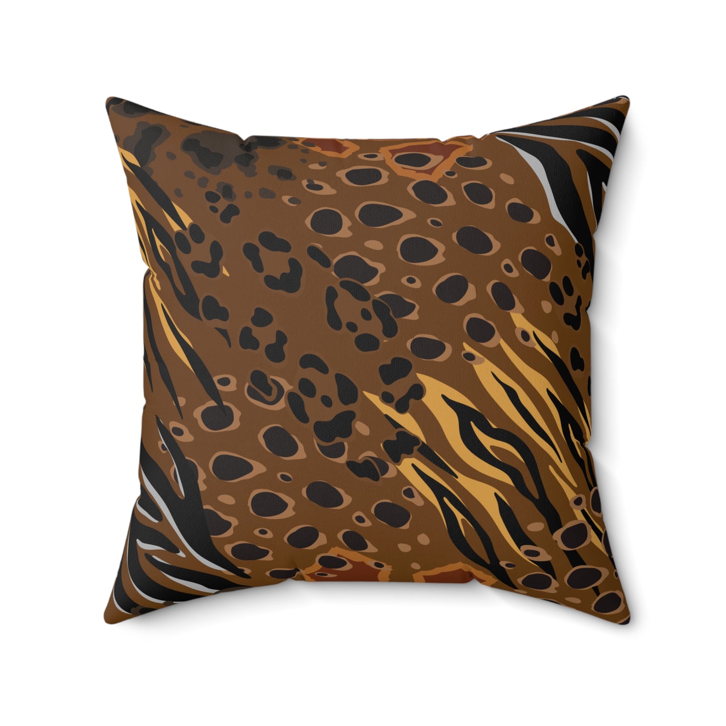 Animal Print Brown Throw Pillow