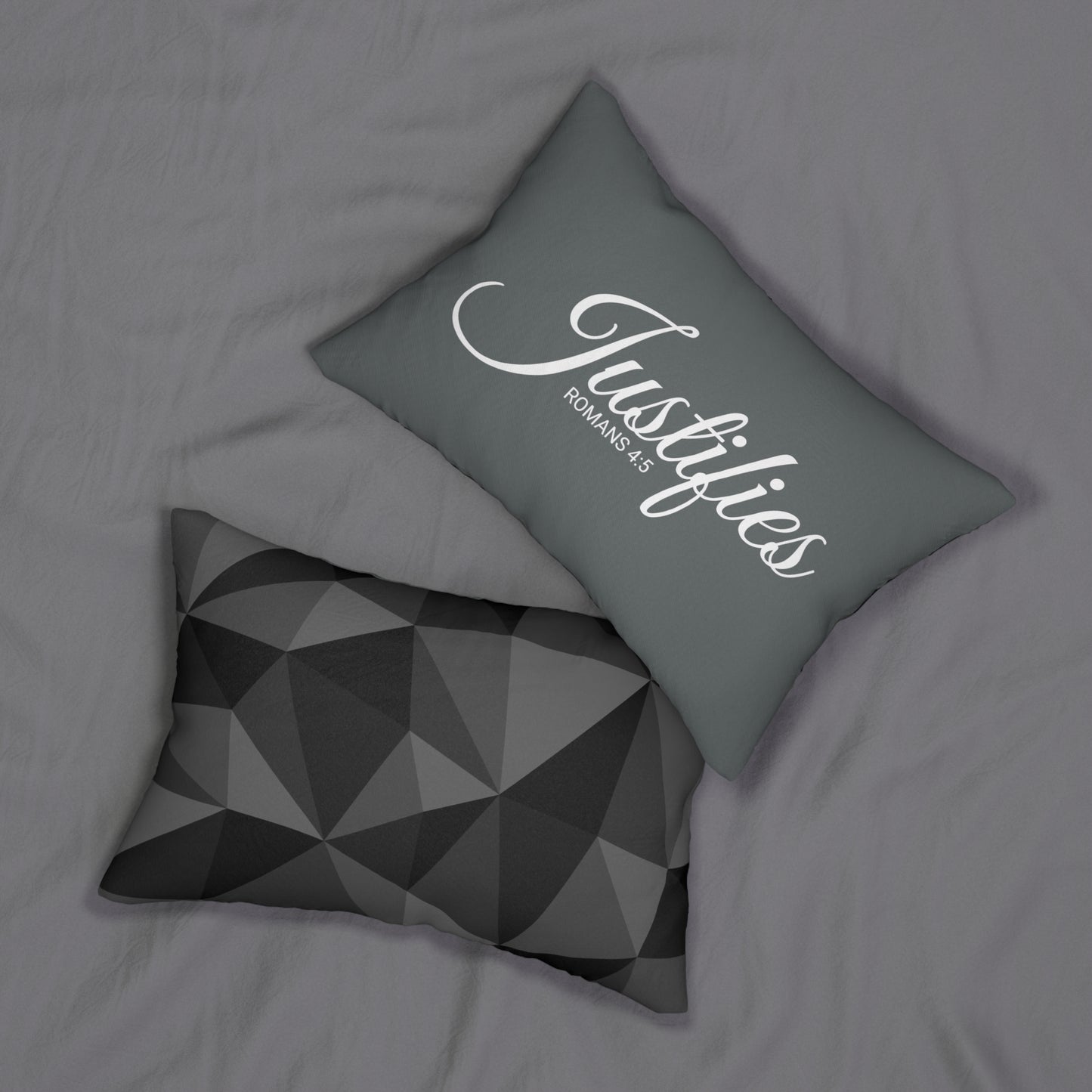 Scripture Justifies Romans 4:5 Bible Verse Pillow