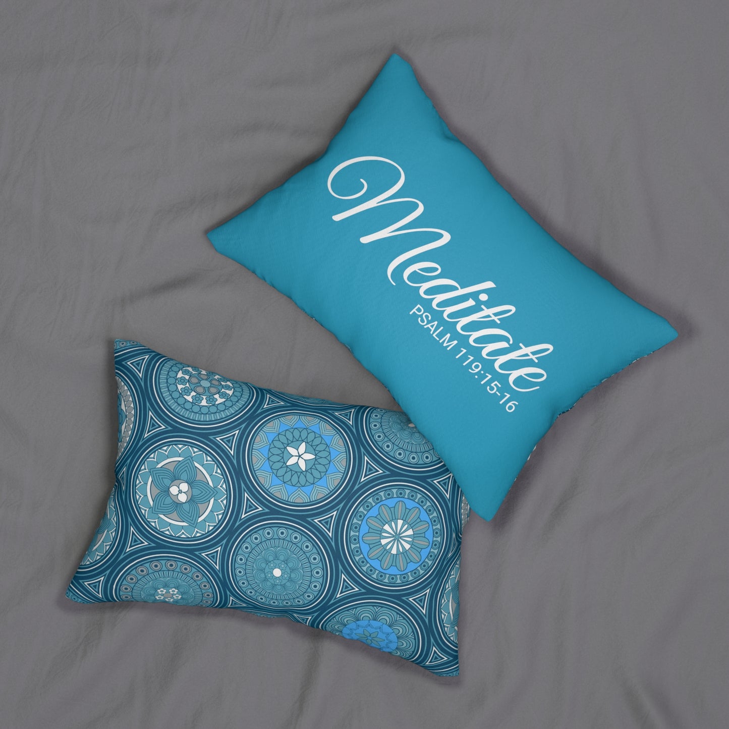 Scripture Meditate Psalm 119:15-16 Bible Verse Pillow