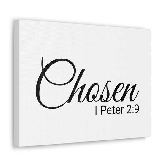 Christian Wall Art "Chosen" Verse I Peter 2:9 - Ready to Hang Unframed