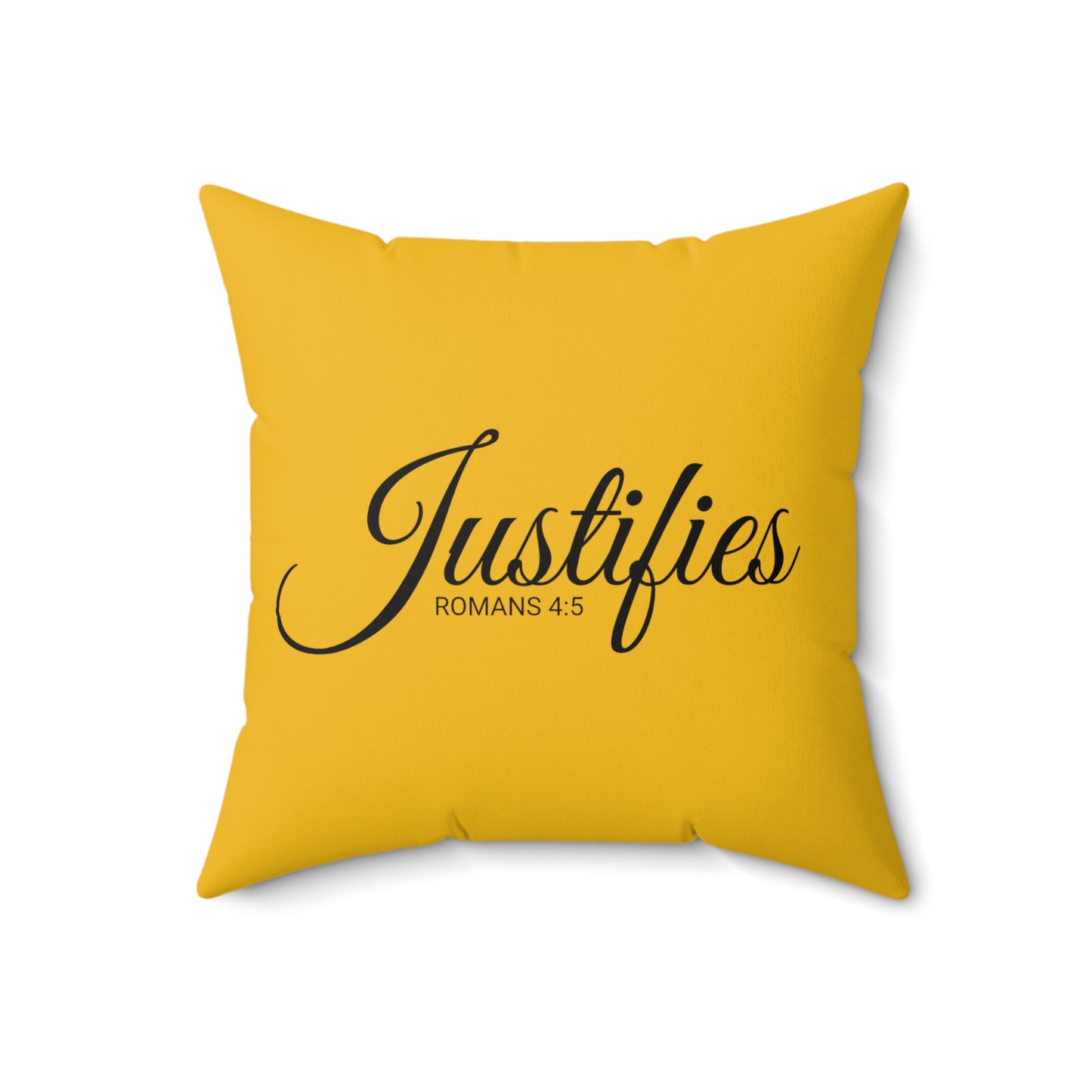 Scripture Justifies Romans 4:5 Bible Verse Pillow