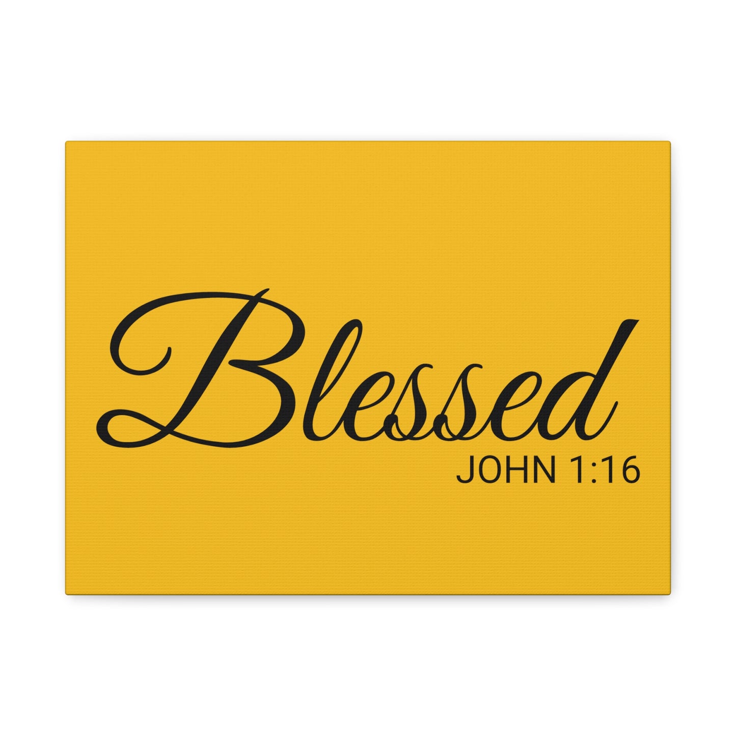 Christian Wall Art "Blessed" Verse John 1:16 - Ready to Hang Unframed