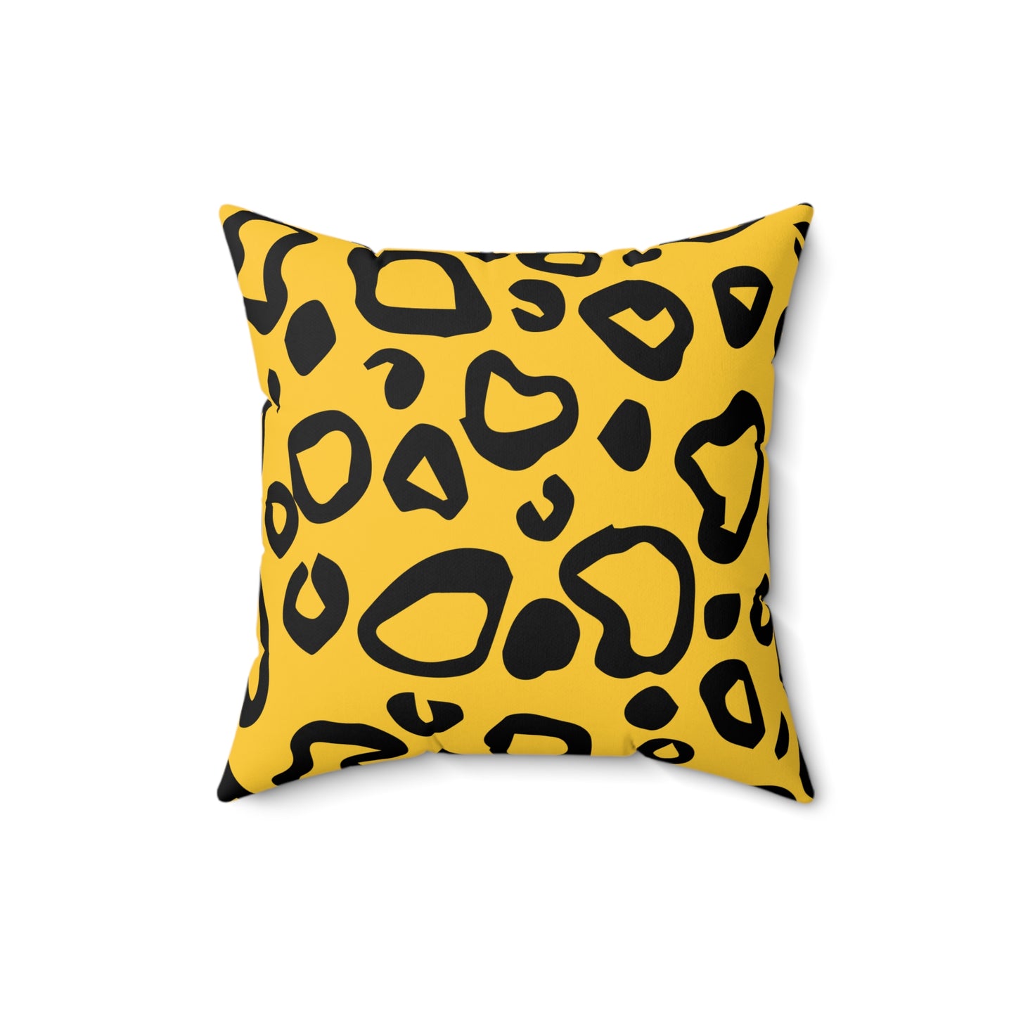 Leopard Print (Dual) Gold Throw Pillow