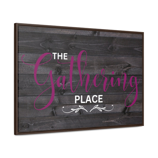 Christian Wall Art: The Gathering Place (Floating Frame)