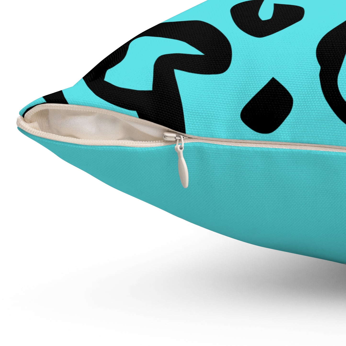 Leopard Print (Dual) Turquoise Throw Pillow