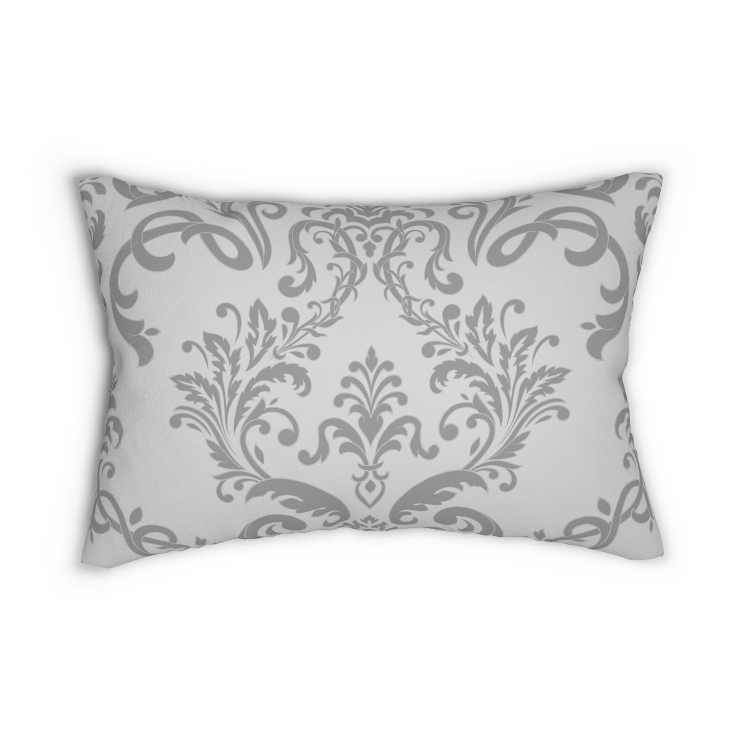 Paisley Gray and White Accent Pillow