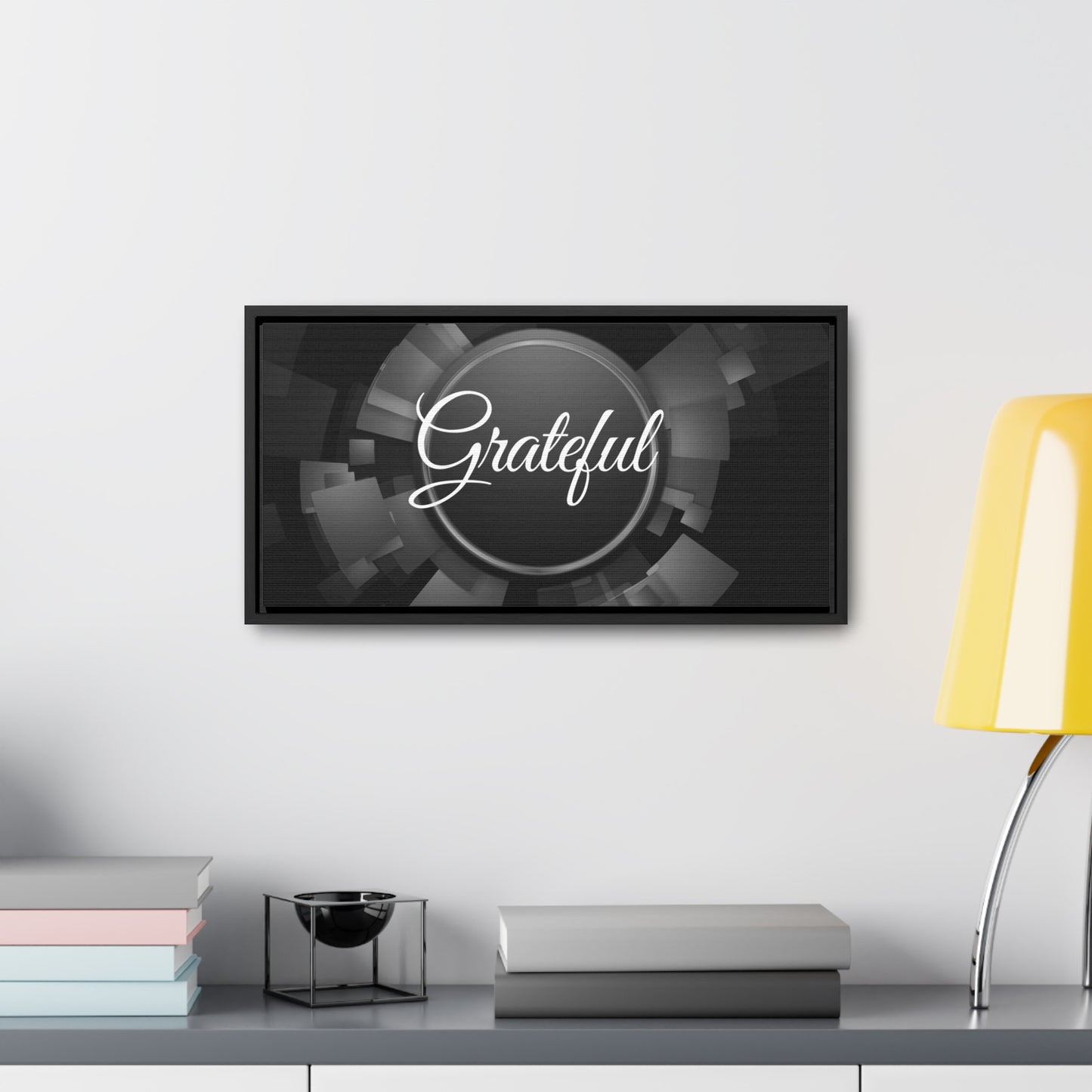 Christian Wall Art: Grateful (Floating Frame)