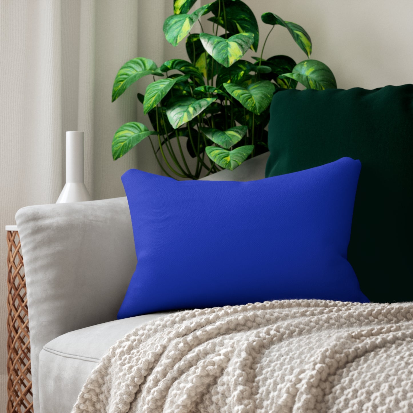 Cobalt Blue (Matching Geometric/The Gathering Place) Accent Pillow