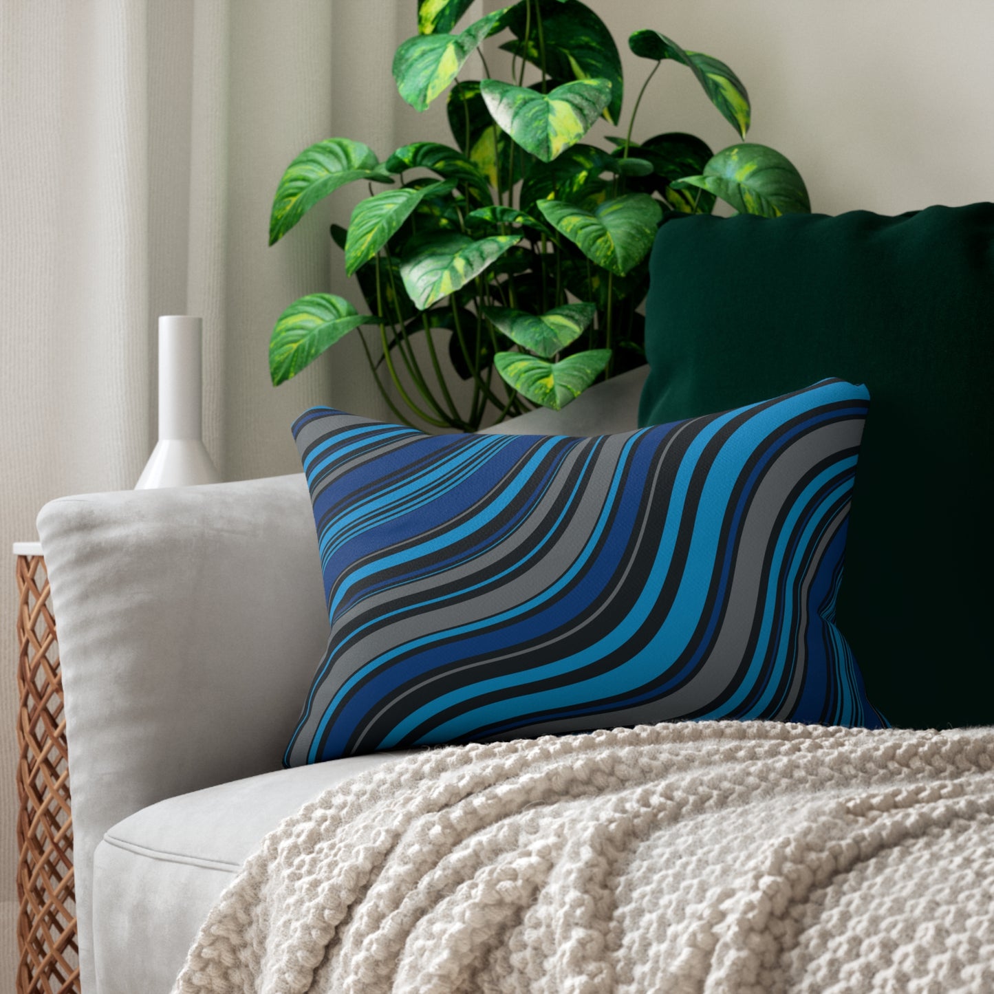 Color of Wave Accent Pillow