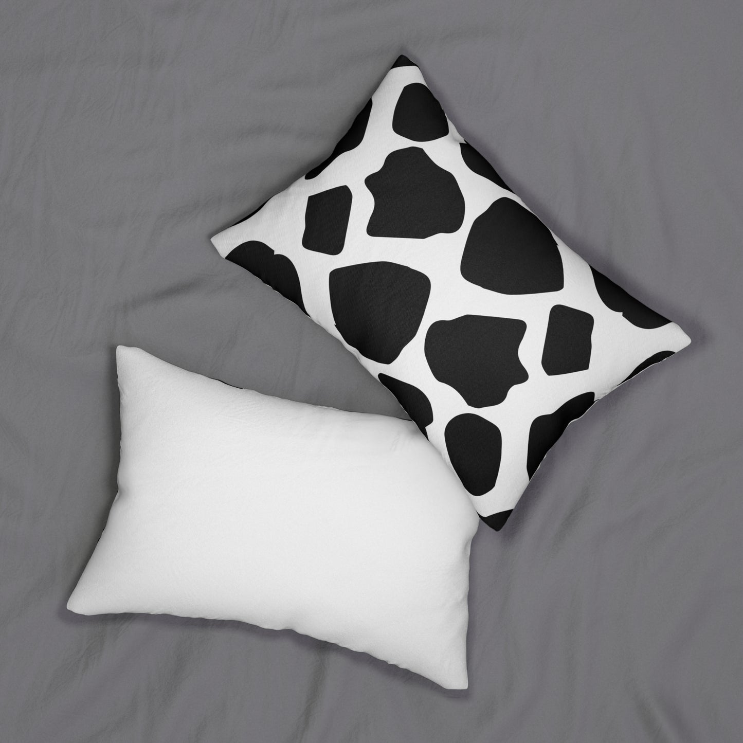 Cow Print (Dual) White Accent Pillow