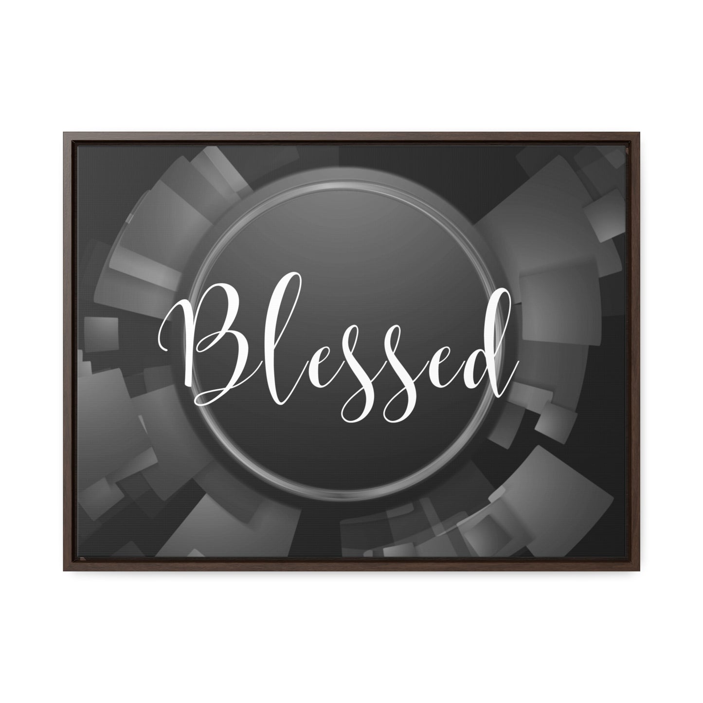 Christian Wall Art: Blessed (Floating Frame)