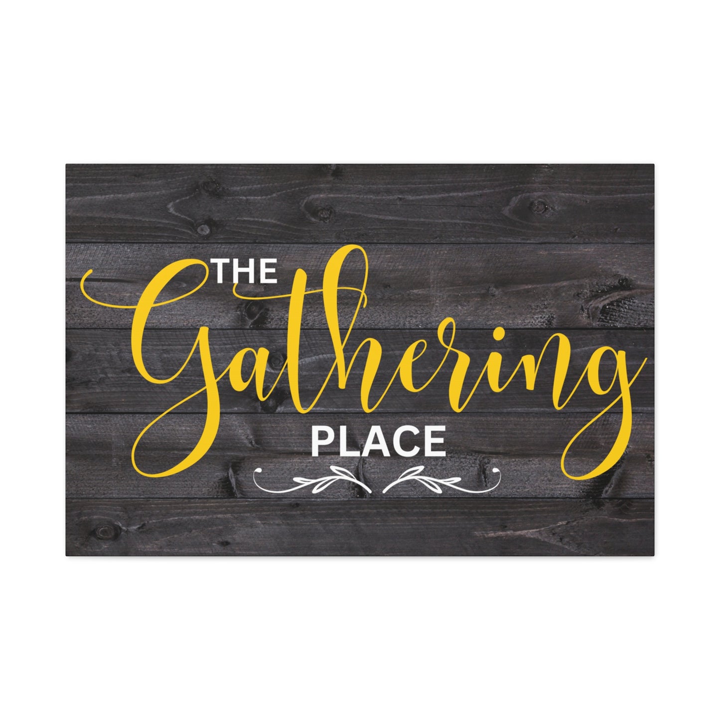 Christian Wall Art: The Gathering Place (Wood Frame Ready to Hang)