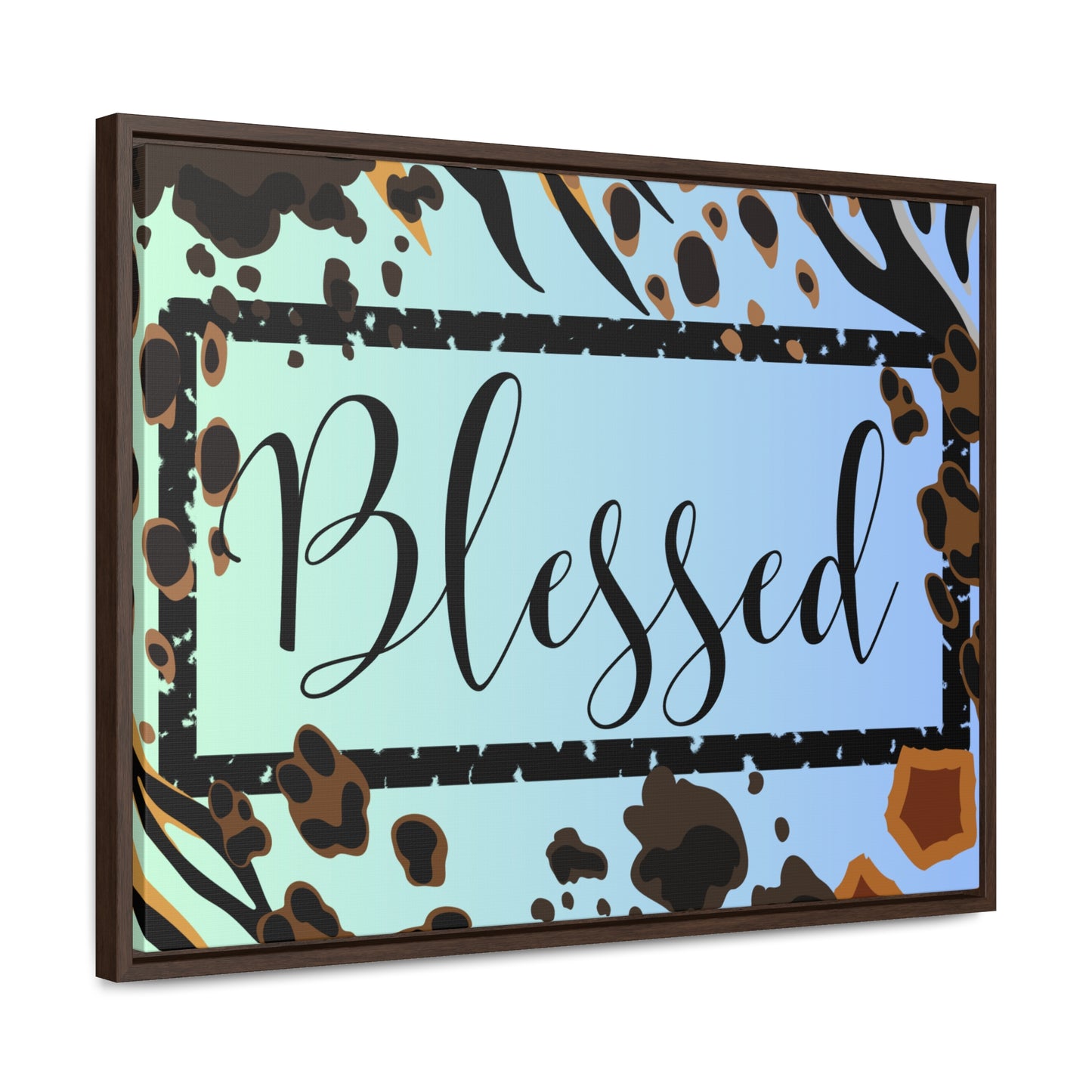 Christian Wall Art: Blessed (Floating Frame)