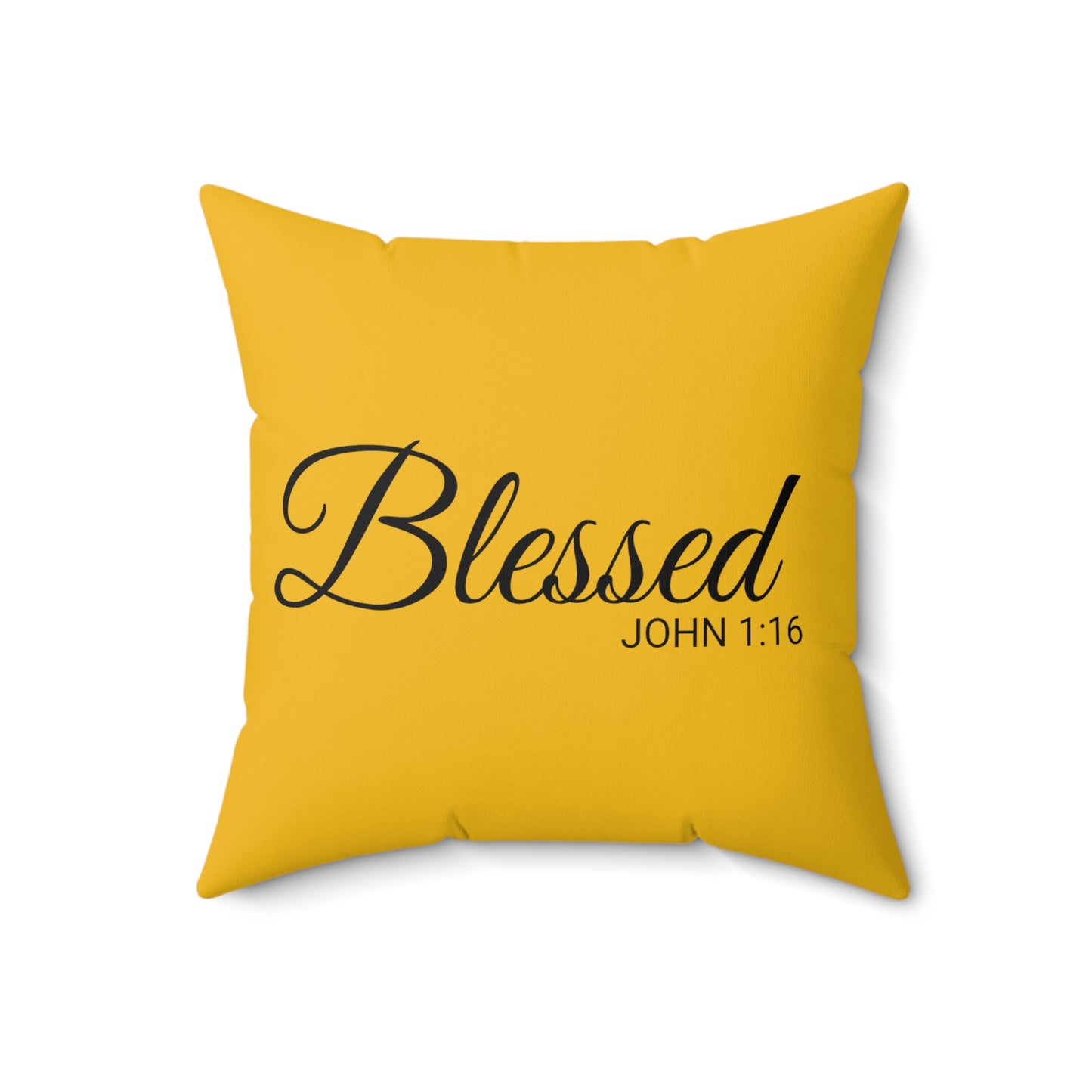 Scripture Blessed John 1:16 Bible Verse Throw Pillow