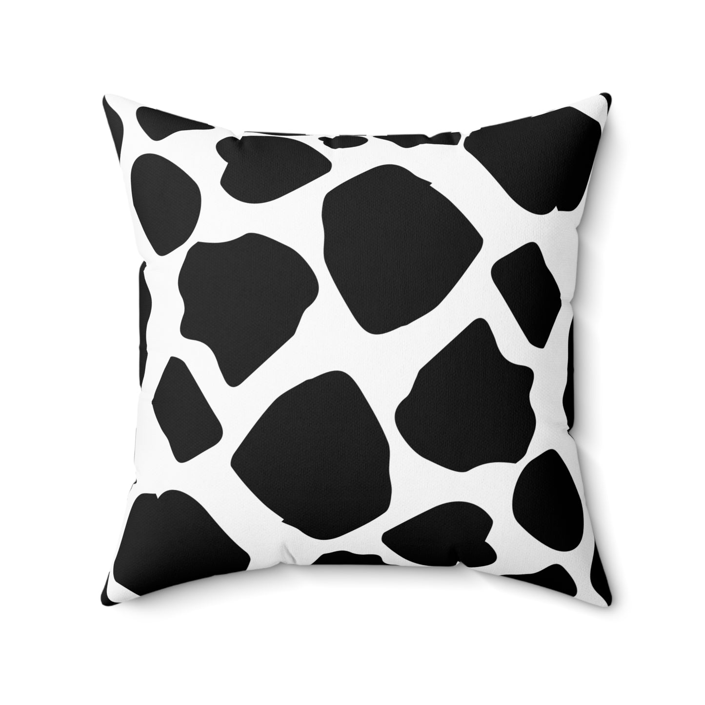 Cow Print White Throw Pillow