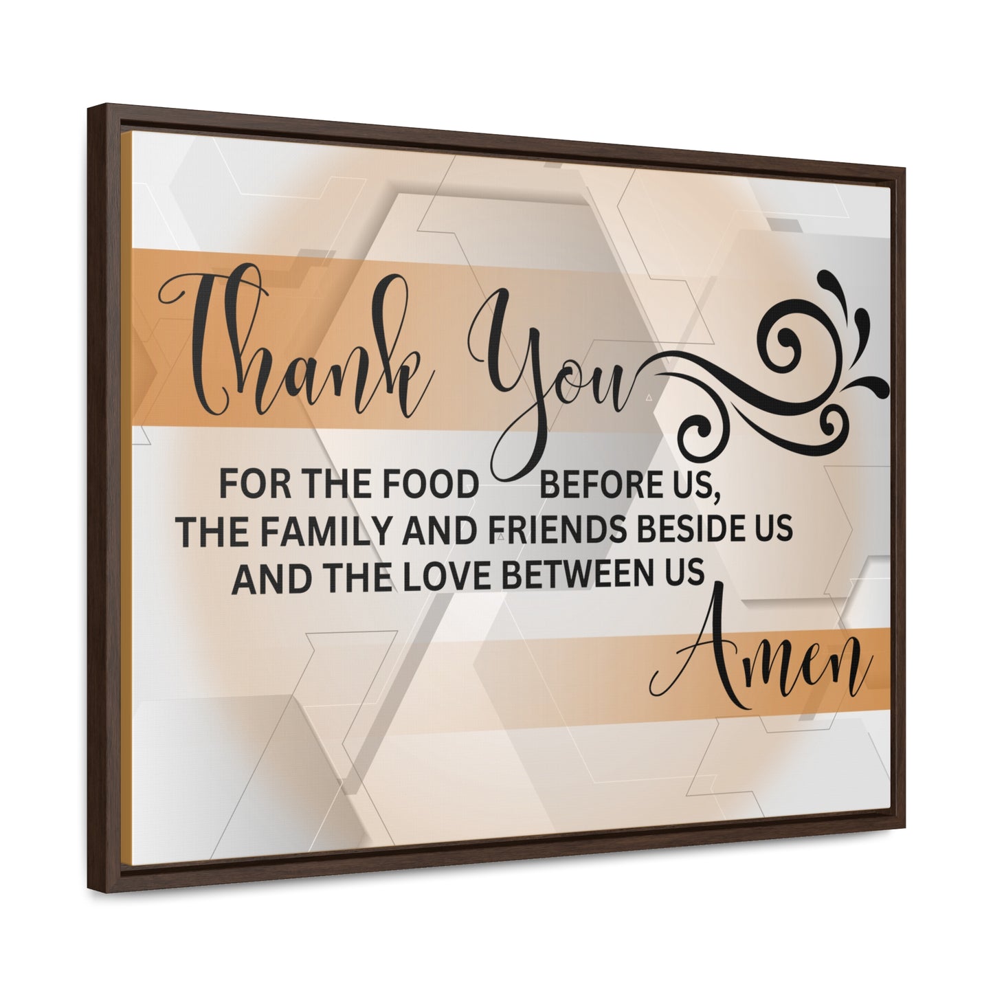 Christian Wall Art: Thank You....Amen (Floating Frame)