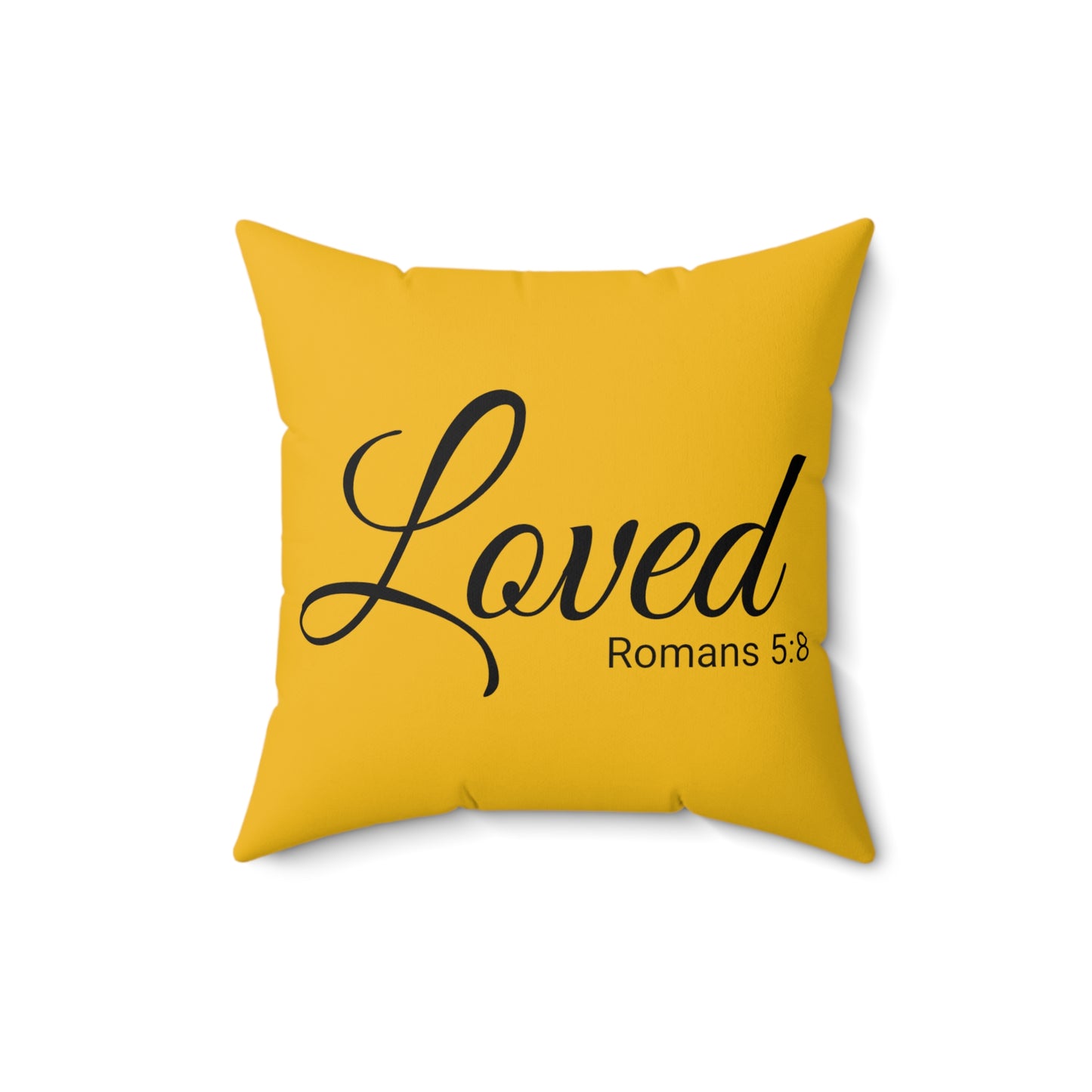 Scripture Loved Romans 5:8 Bible Verse Pillow