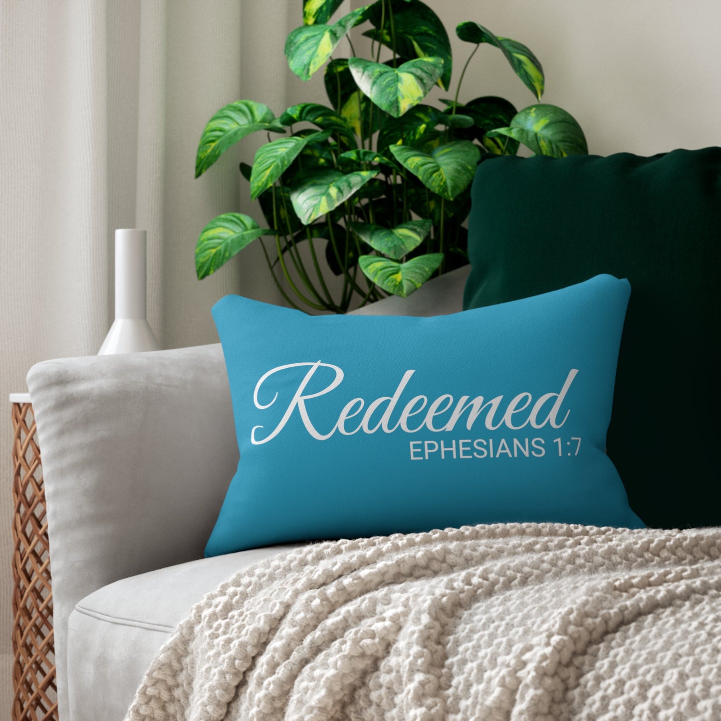 Scripture Redeemed Ephesians 1:7 Bible Verse Pillow