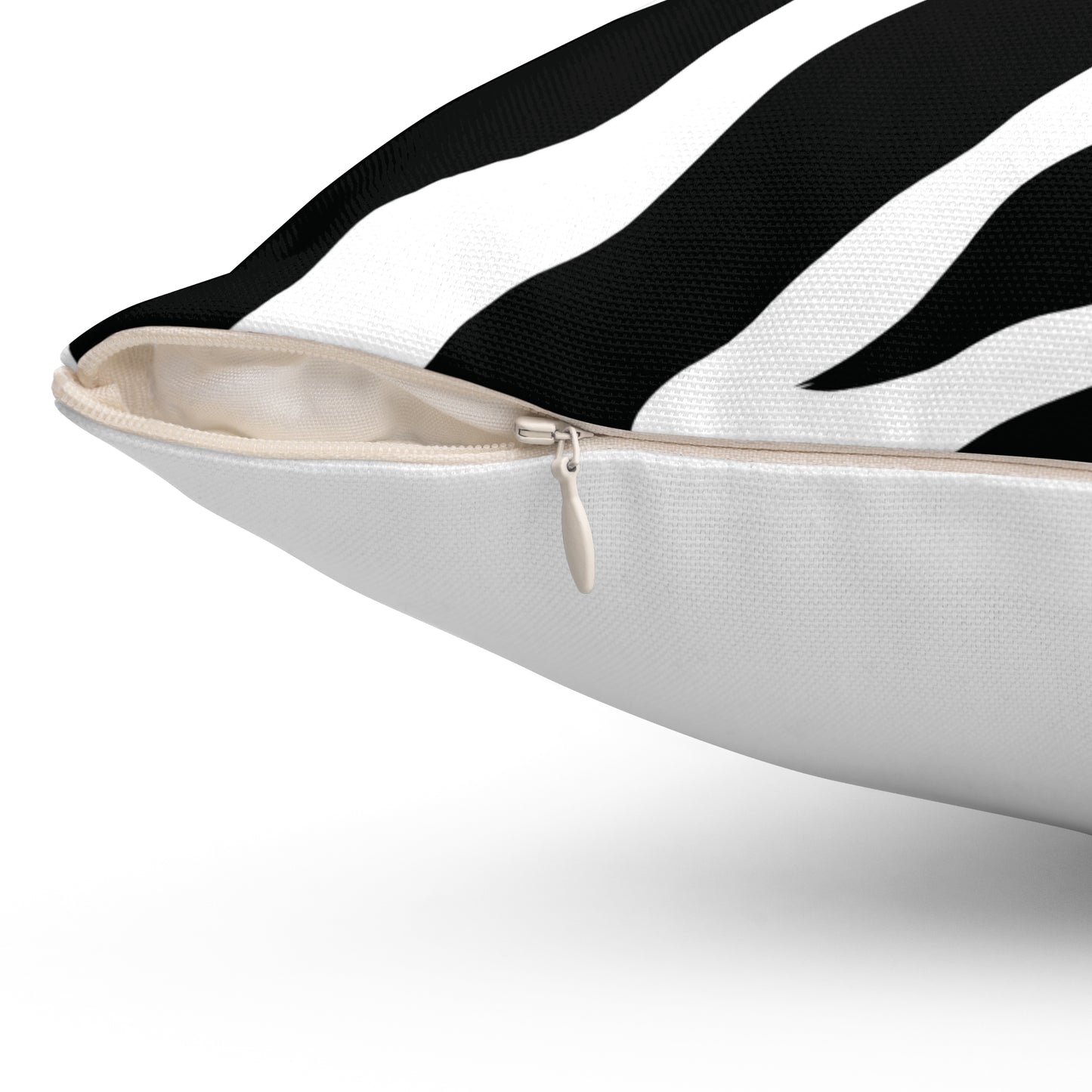 Zebra Print (Dual) White Throw Pillow