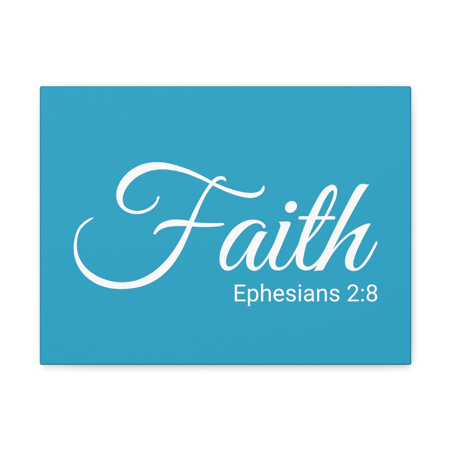 Christian Wall Art "Faith" Verse Ephesians 2:8 Ready to Hang Unframed