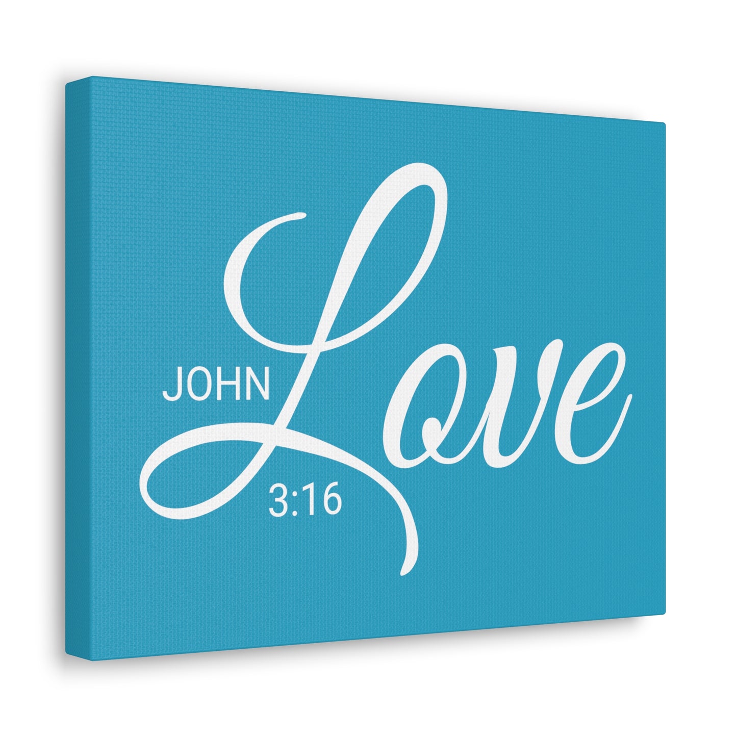 Christian Wall Art "Love" Verse John 3:16 Ready to Hang Unframed