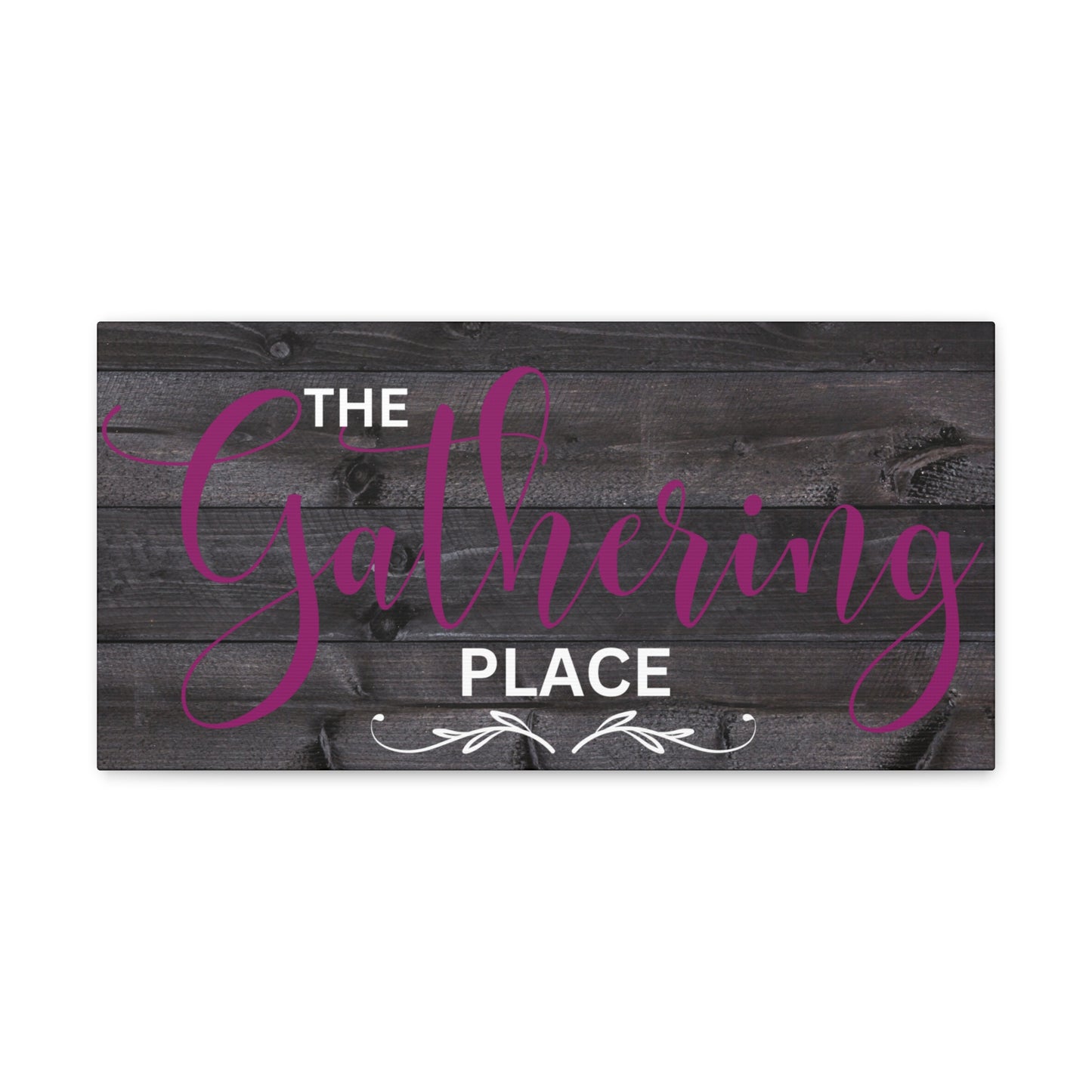 Christian Wall Art: The Gathering Place (Wood Frame Ready to Hang)