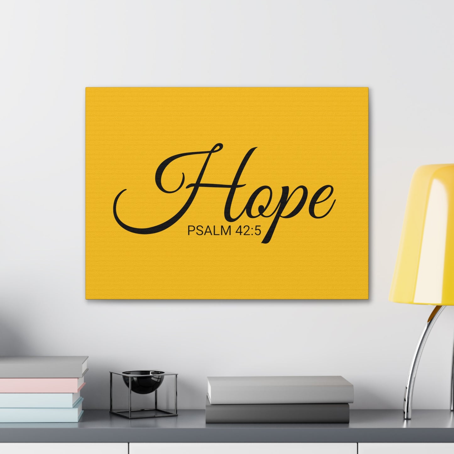 Chrisitan Wall Art "Hope" Verse Psalm 42:5 Ready to Hang Unframed