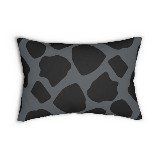 Cow Print (Dual) Gray Accent Pillow