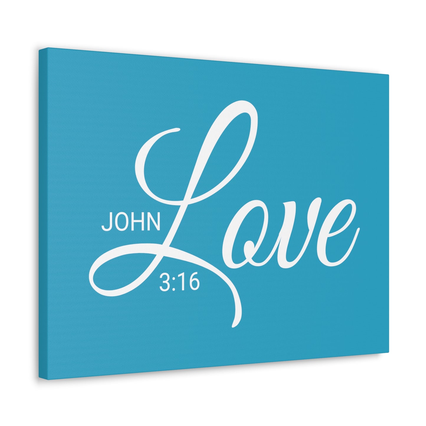 Christian Wall Art "Love" Verse John 3:16 Ready to Hang Unframed