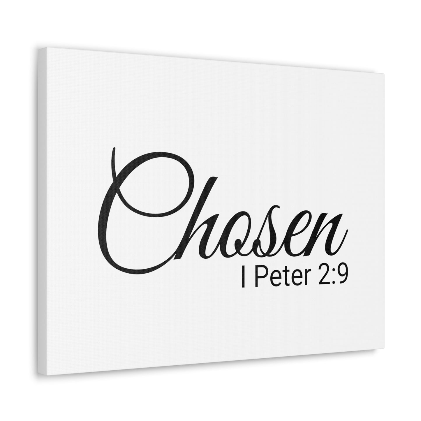 Christian Wall Art "Chosen" Verse I Peter 2:9 - Ready to Hang Unframed