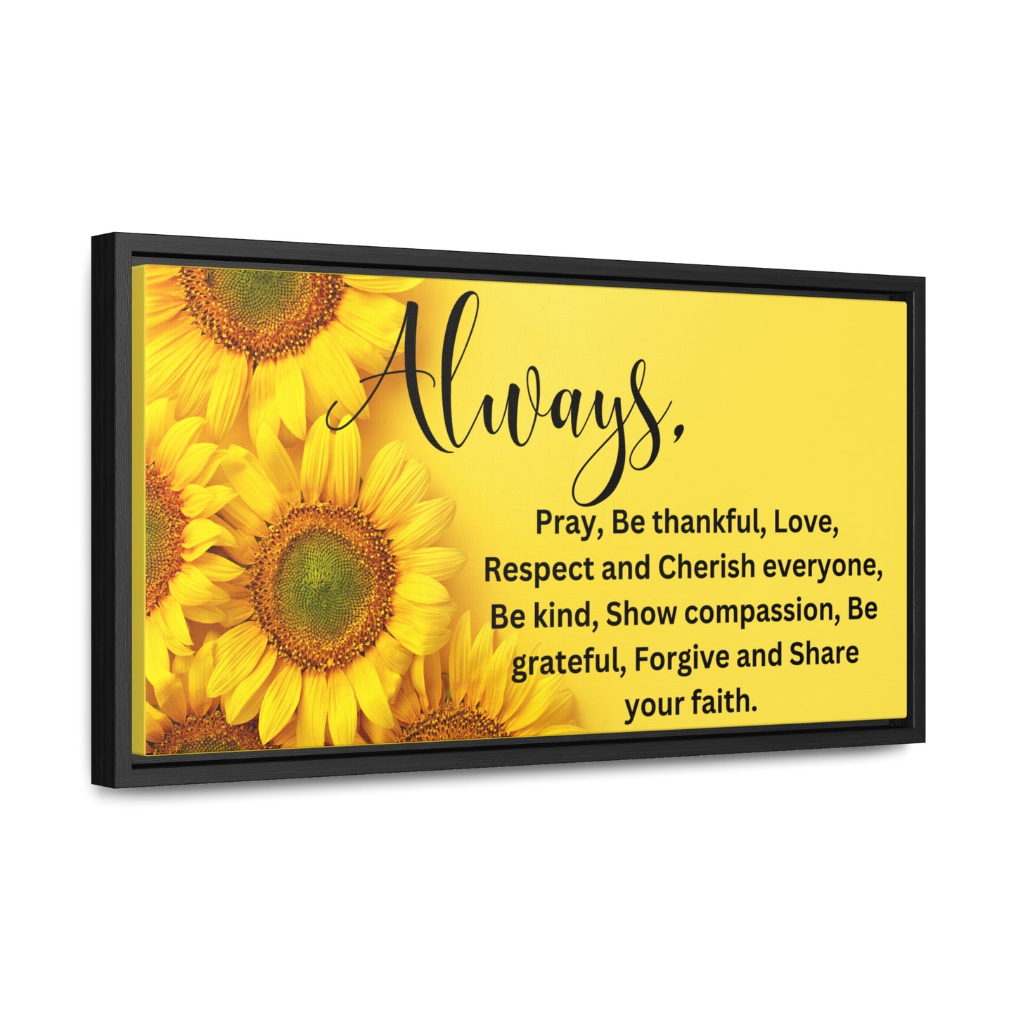 Christian Wall Art: Always...Share Your Faith (Floating Frame)