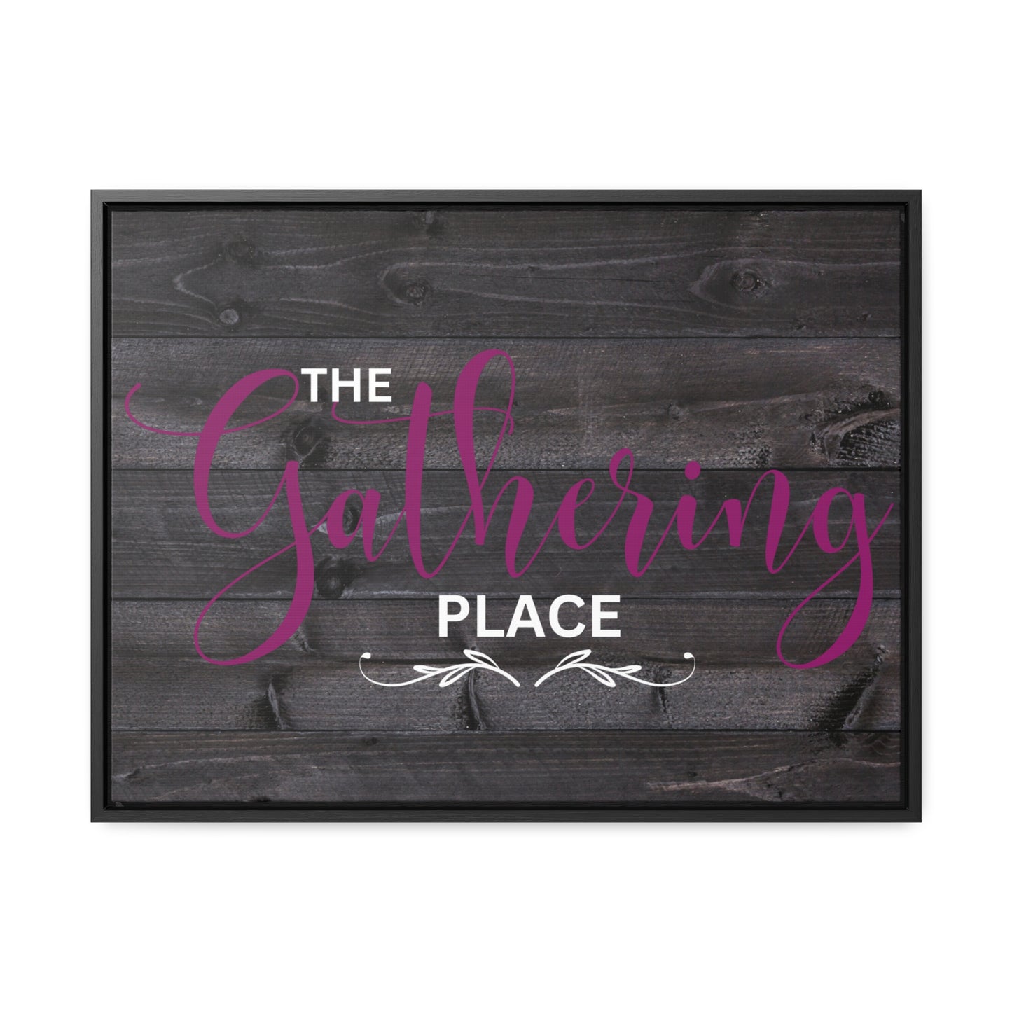 Christian Wall Art: The Gathering Place (Floating Frame)