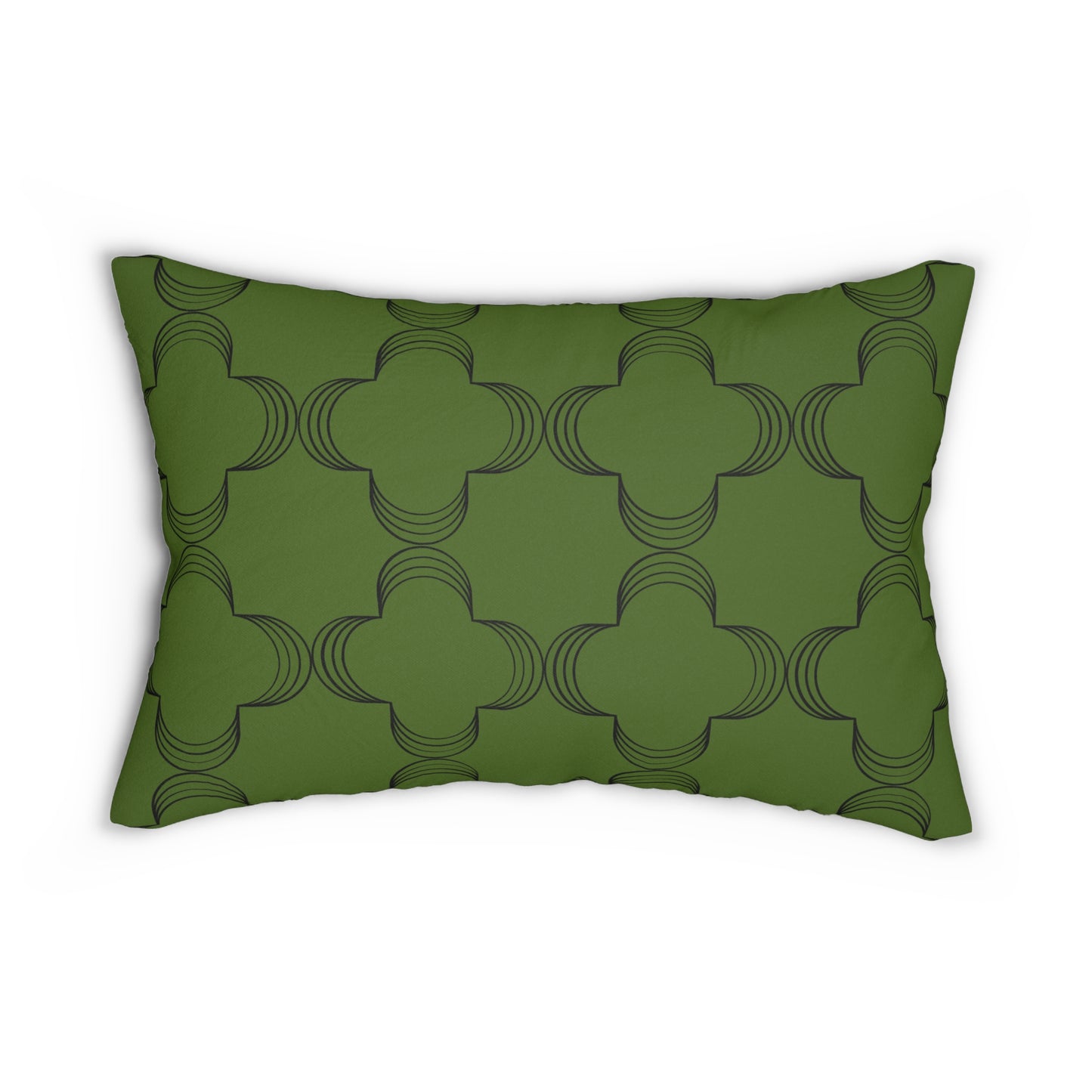Geometric Olive (Matching The Gathering Place) Accent Pillow