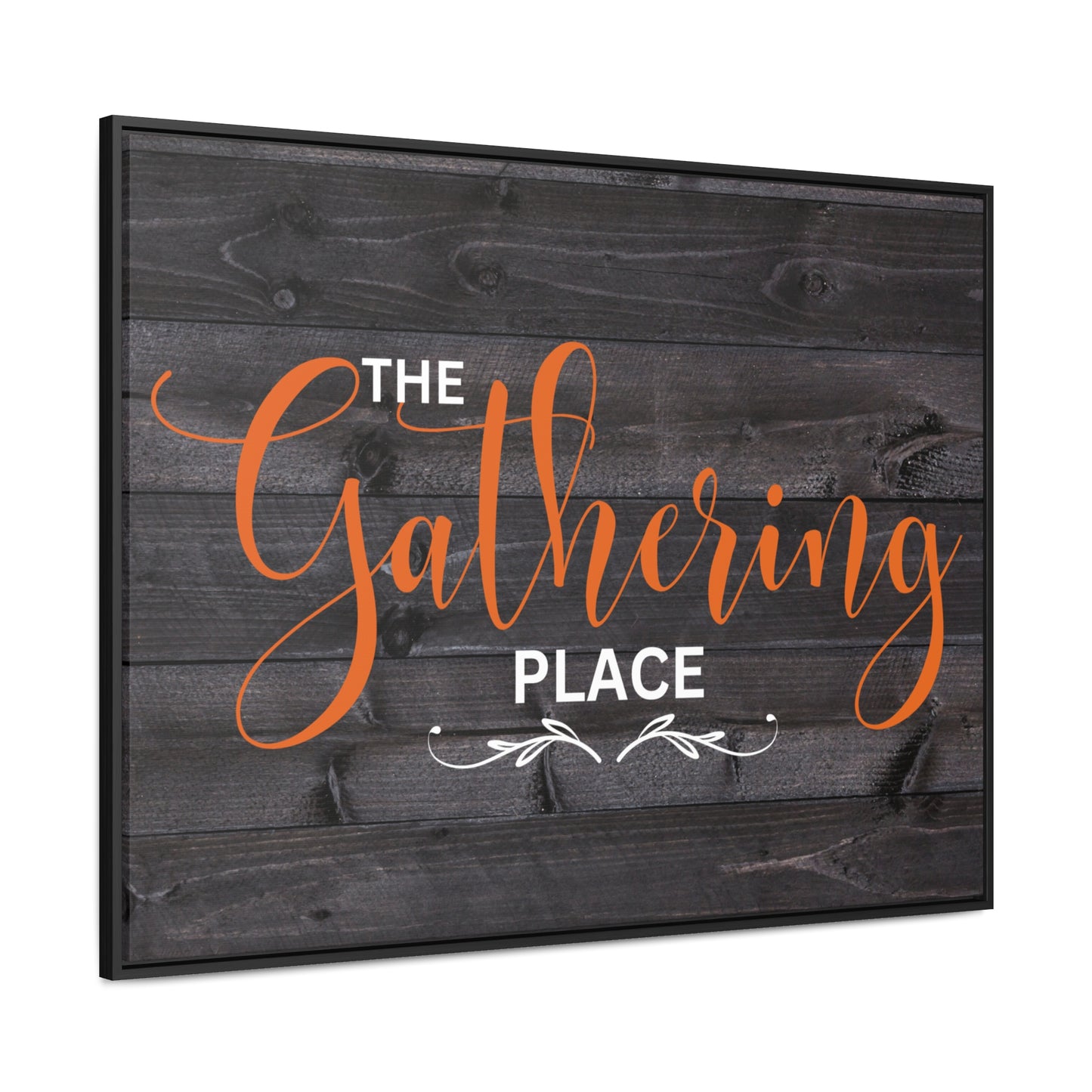 Christian Wall Art: The Gathering Place (Floating Frame)