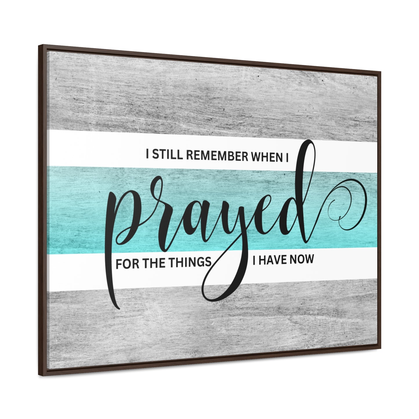 Christian Wall Art: Prayed For (Floating Frame)